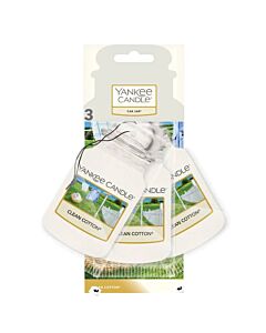 Yankee Candle Clean Cotton Car Jar (3-Pack)